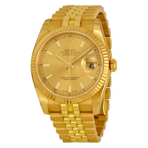 gold men's rolex datejust|rolex datejust 18kt gold watch.